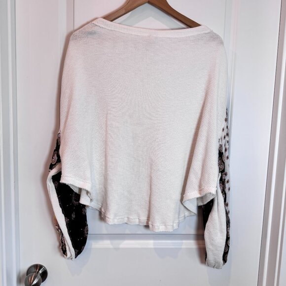 Free People We The Free Blossom Top Women XS Boho Patchwork Details Lagenlook - Picture 5 of 6